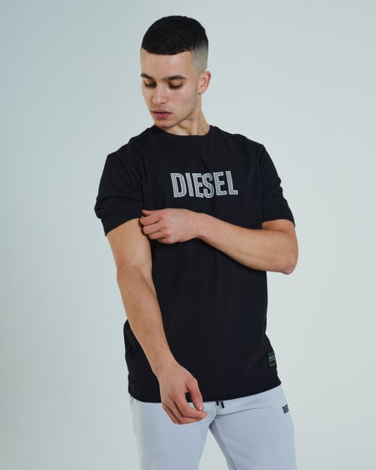 Diesel Miko T-shirt Neu Schwarz