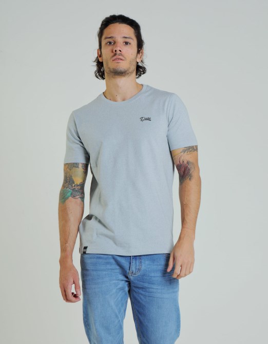 Lilafarbenes Basic-T-Shirt Mit O-Ausschnitt, Matt, Arktisches Grau, Diesel