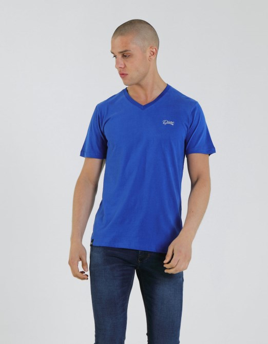 Diesel Basic Scott V-neck Tee Riviera Blau Grau