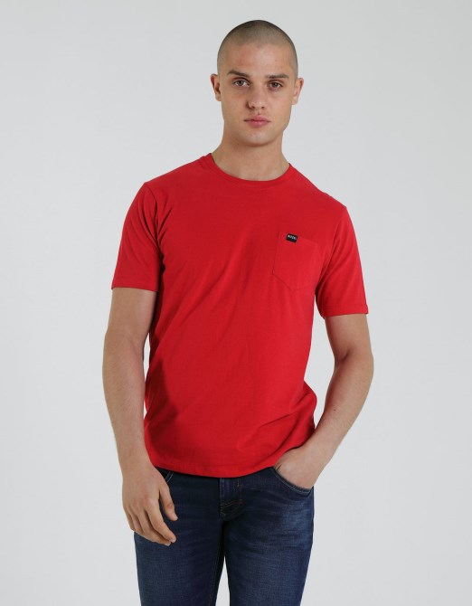 Pinkes Basic Brett Pocket Tee Barbados Kirschdiesel