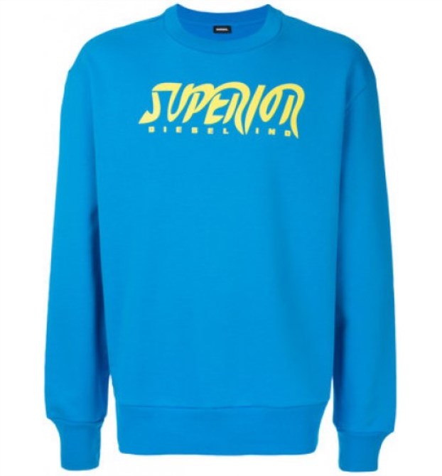 S Bay Sc Felpa Herren Sweatshirt Langarm Pullover Loungewear Diesel