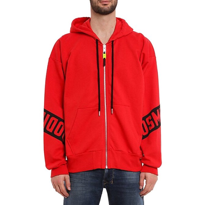 S Alby Zip Felpa Men Hoodies Full Zip Red Top Casual Hooded Sweatshirt Xs Diesel