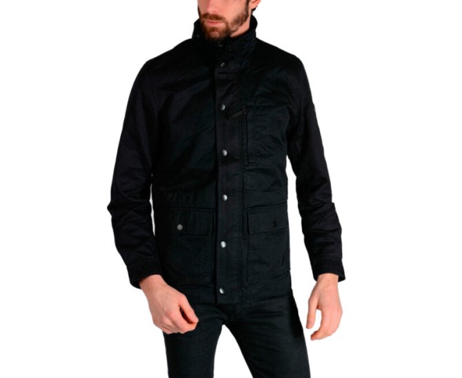 J Winy Herren Parka Jacke Gefüttert Gesteppt Navy Mantel Lässig Winter Outwear Diesel