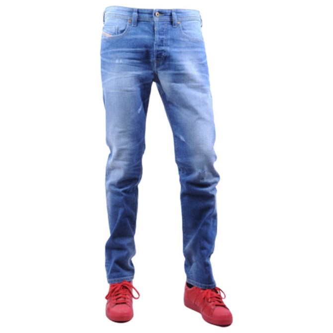 Diesel Buster R60f8 Herren-Denim-Jeans Regular Slim Tapered Distress Casual Pants