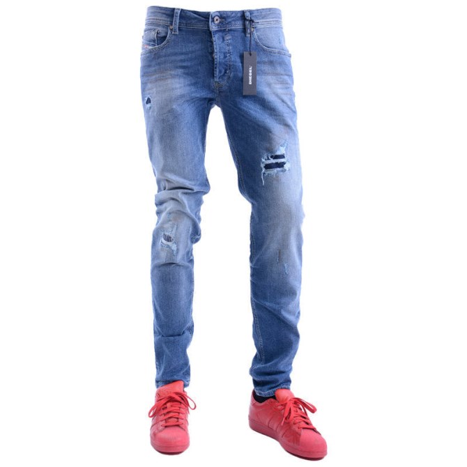 Toxer R76c9 Herren-denim-jeans Distressed Slim Fit Skinny Casual Blue Jeans Diesel