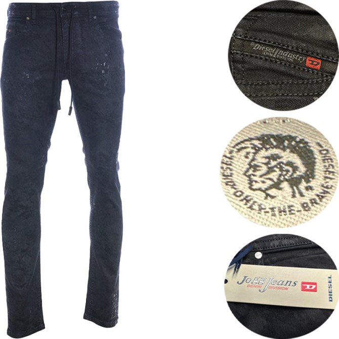 Diesel Thommer 069cq Herren Sweat Jogg Jeans Stretch Slim Fit Lässige Relaxhose