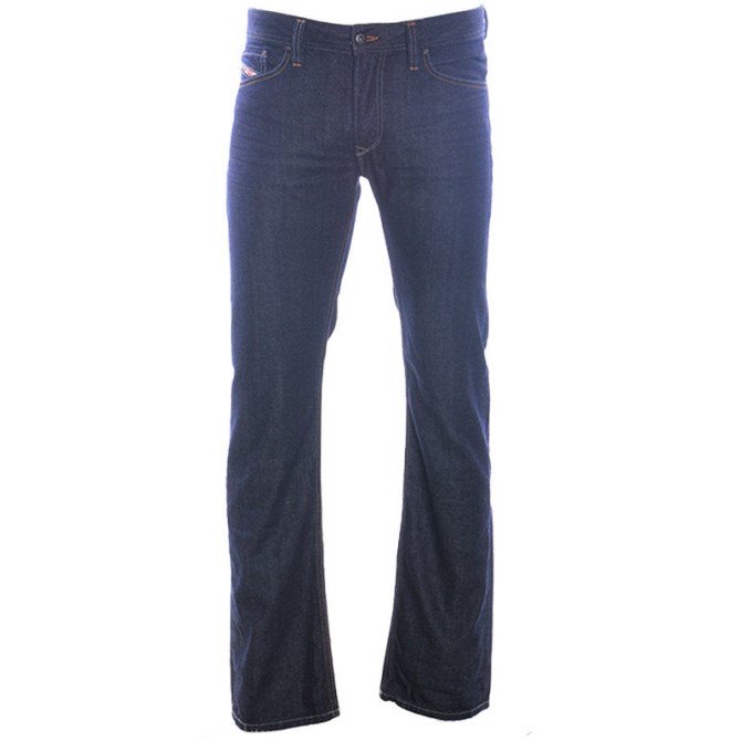 Diesel Viker Orus7 Herrenjeans Regular Fit Baumwolle Dunkelblaue Lässige Denimhose