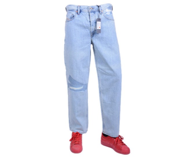 Dagh 084sx Herren-denim-jeans Regular Fit Gerade Baumwolle Hell Denim Blau Diesel