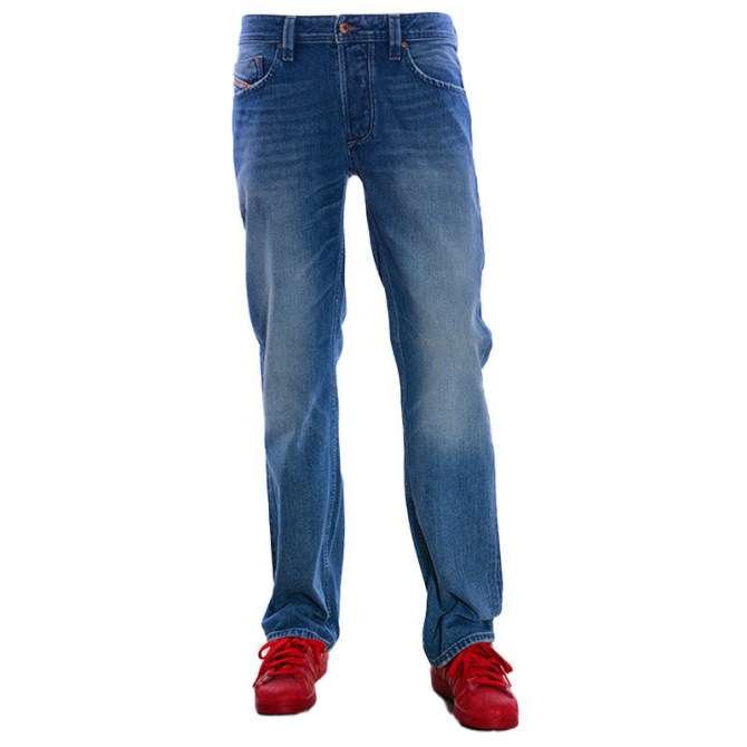 Diesel Larkee 0rz49 Herren-denim-jeans Regular Straight Fit Baumwoll-freizeithose