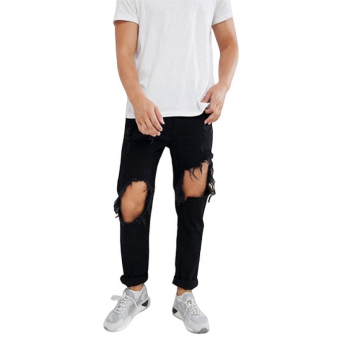 Diesel Mharky 084wr Herren Denim Zerrissene Jeans Schlanke Skinny Fit Hosen Lässige Hose