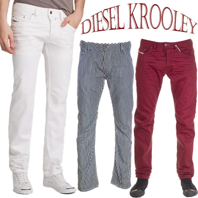 Diesel Krooley Herrenjeans Denim Baumwolle Slim Carrot Fit Lässige Hosen Hosen