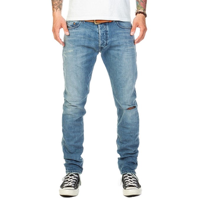 Tepphar 084vi Herren-Denim-Jeans Custom Distressed Stretch Slim Carrot Fit Diesel