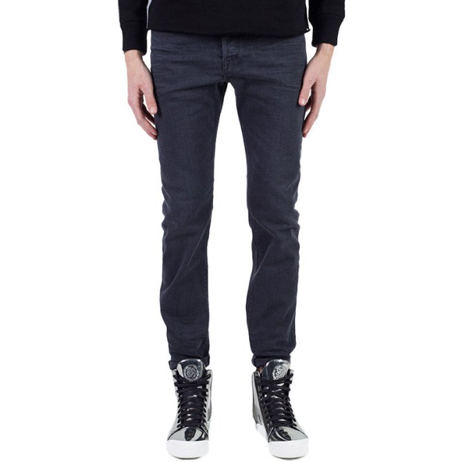 Buster 0859x Denim-jeans Für Herren Regular Slim Fit Konischer Knopf Ausgeblichenes Grau Diesel