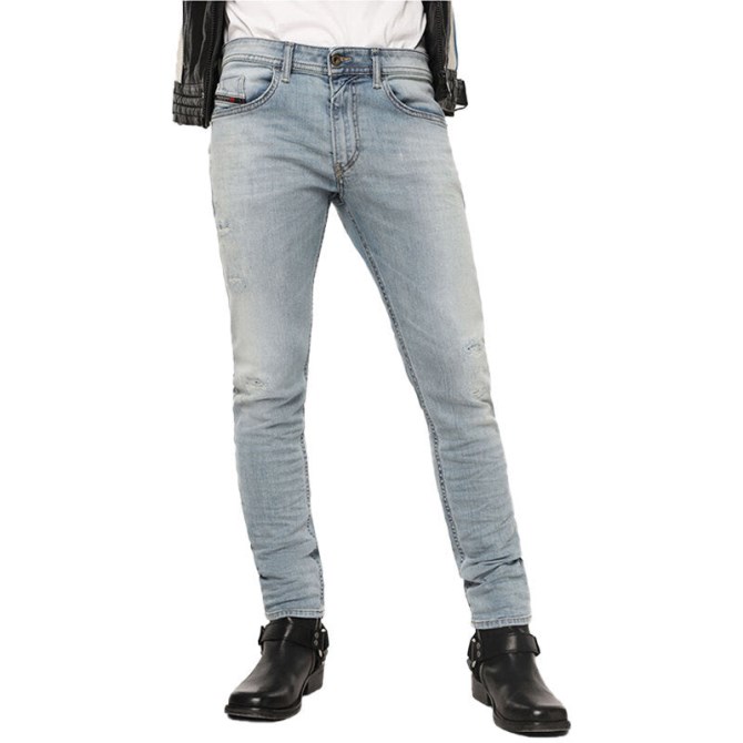 Thommer 087ax Herren-denim-stretch-jeans Slim Skinny Distressed Freizeithose Diesel