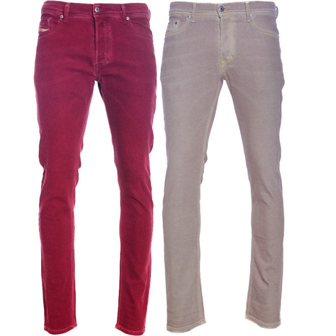 Diesel Tepphar 0856y Herren Denim Baumwolle Lässige Stretch Jeans Slim Fit Karotte