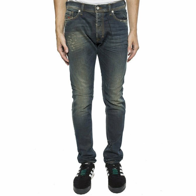 Diesel Tepphar 084xu Herren Lässige Denim Jeans Lyocell Stretch Slim Fit Hose