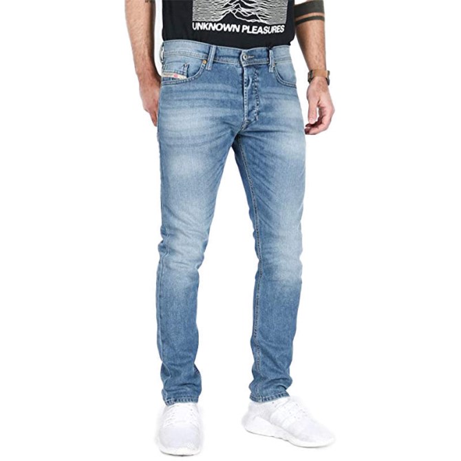Diesel Tepphar 0842h Herren Denim Jeans Lässige Stretchhose Slim Fit Hose