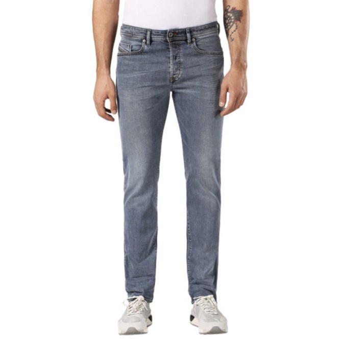 Buster 084sj Herren-denim-jeans Casual Stretch Regular Slim Karottenhose Diesel