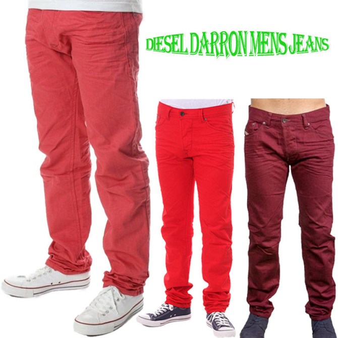 Diesel Darron 008qu Herrenjeans Denim Baumwolle Schmal Zulaufende Lässige Hose