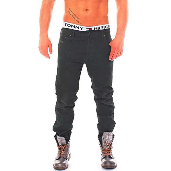 Krayver 0816v Herrenjeans Denim Stretch Regular Slim Carrot Fit Hose Diesel