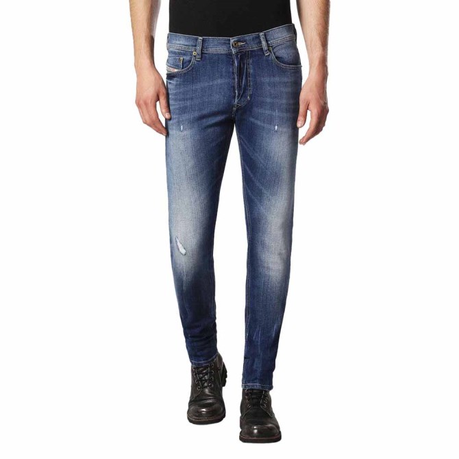 Diesel Tepphar 084gg Herren-denim-jeans Distressed Stretch Slim Fit Karotte