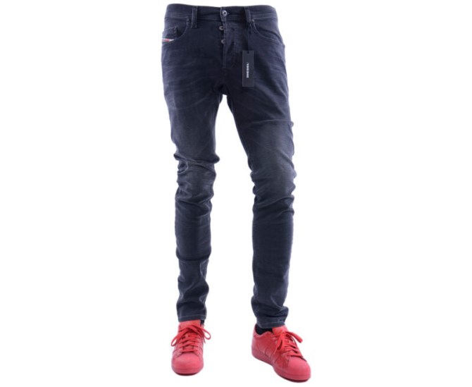 Diesel Tepphar R9f66 Herren Denim Jeans Stretch Slim Fit Karottenbein Lässige Hose