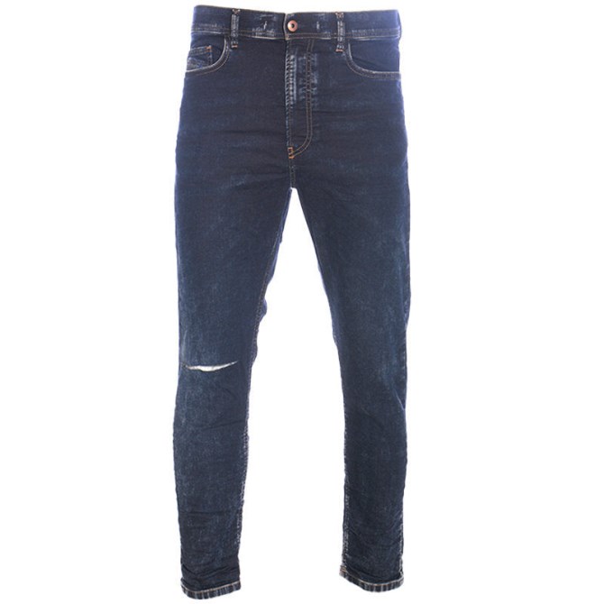 Diesel Herren-denim-jeans Regular Slim Fit Freizeithose Dunkelblaue Hose