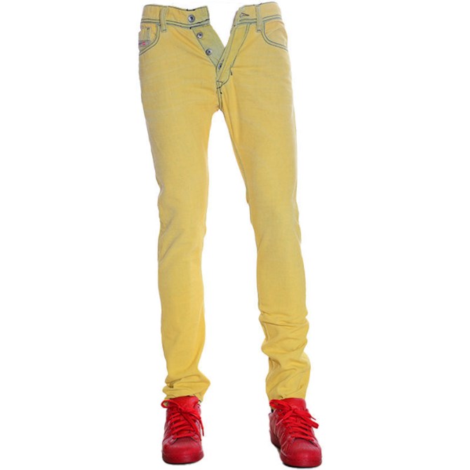 Diesel Tepphar 0850y Herrenjeans Denim Regular Slim Carrot Fit Lässige Hose