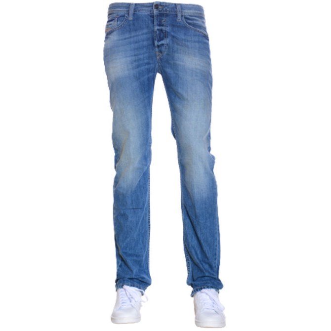 Diesel Waykee 0840l Herren Jeans Denim Regular Straight Fit Freizeithose Baumwolle