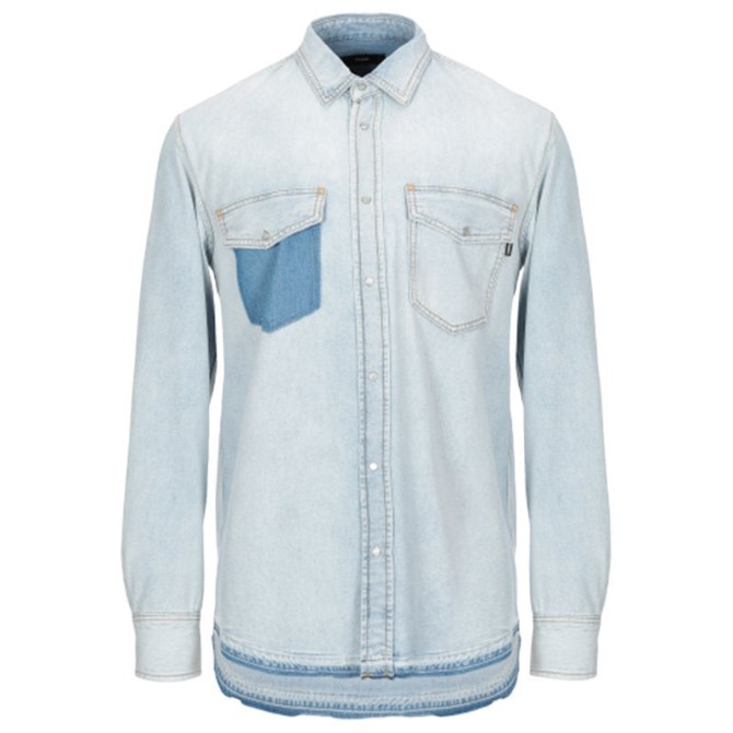 Diesel D Rooke Chemise 0garu Herren Jeanshemd Langärmliges Lässiges Westernhemd