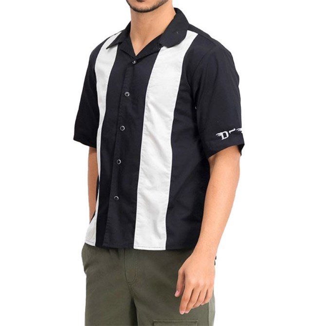 Diesel S Kingi Herrenhemd Regular Fit Lässig Baumwolle Kurzarm Outwear Sommer