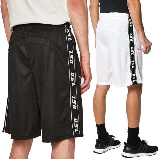 P Hitoshi 0watf Herren Shorts Regular Fit Sommer Lässige Bermuda Shorts Diesel Dunkelbeige/off White