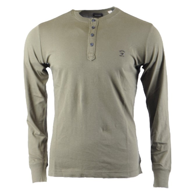 Diesel T Meletios Herren T-shirt Rundhalsausschnitt Langarm Casual Outwear Baumwoll-t-shirt