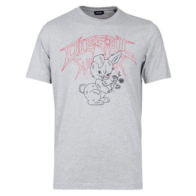 Diesel T Just W1 Herren T-shirt Kurzarm Rundhals Lässig Baumwolle Sommer T-shirt