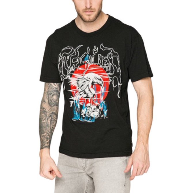 T Wallace Sg Herren T-shirt Kurzarm Rundhals Lässig Sommer Schwarz Tee Diesel