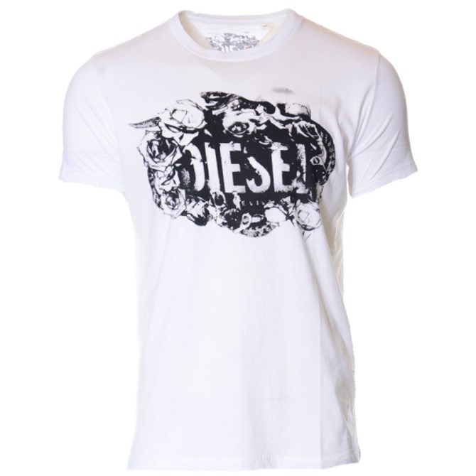 T8 0w91b Herren T-shirt Rundhals Kurzarm Lässig Baumwolle Tee Diesel