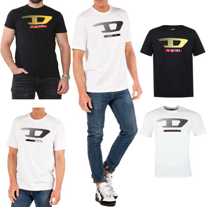 T Just Y4 Herren T-shirt Rundhals Kurzarm Lässiges Baumwoll-t-shirt Diesel