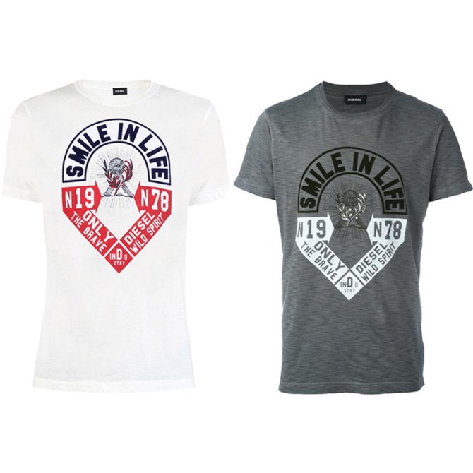 Diesel T Diego Hm Herren T-shirt Kurzarm Rundhals Lässig Sommer Baumwolle Tees Schwarz/weiß/blau