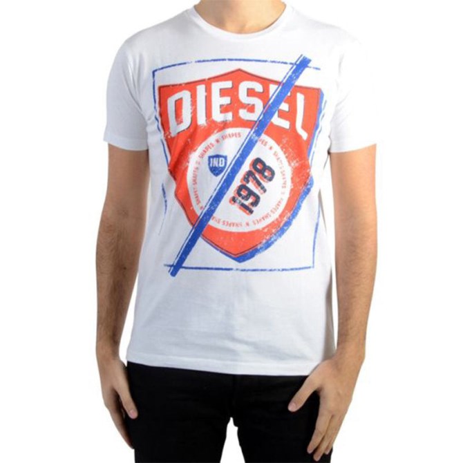 Diesel T Schild 0r91b Herren T-shirts Rundhals Kurzarm Lässig T-shirt