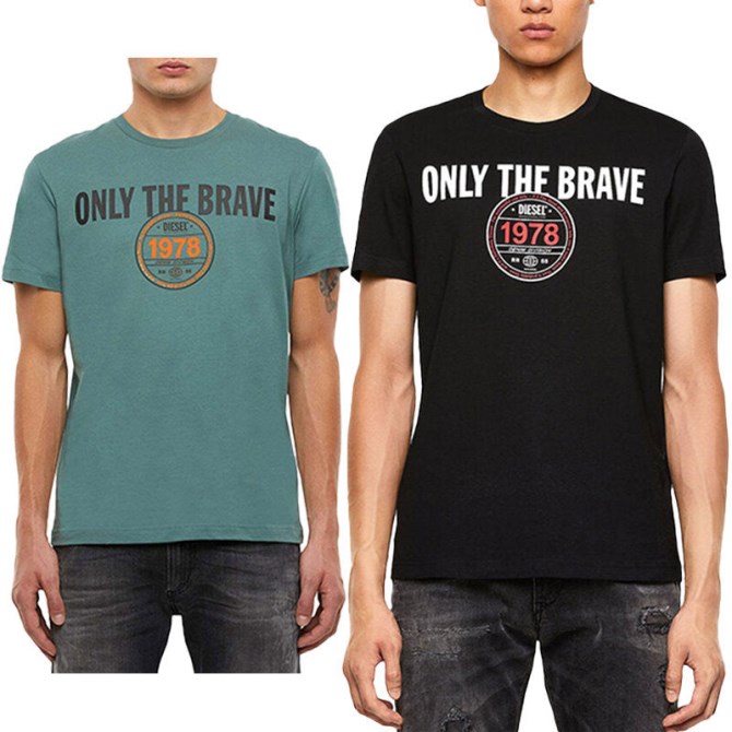 T Diegos K35 Herren T-shirt Rundhals Kurzarm Lässig Sommer Baumwolle Diesel