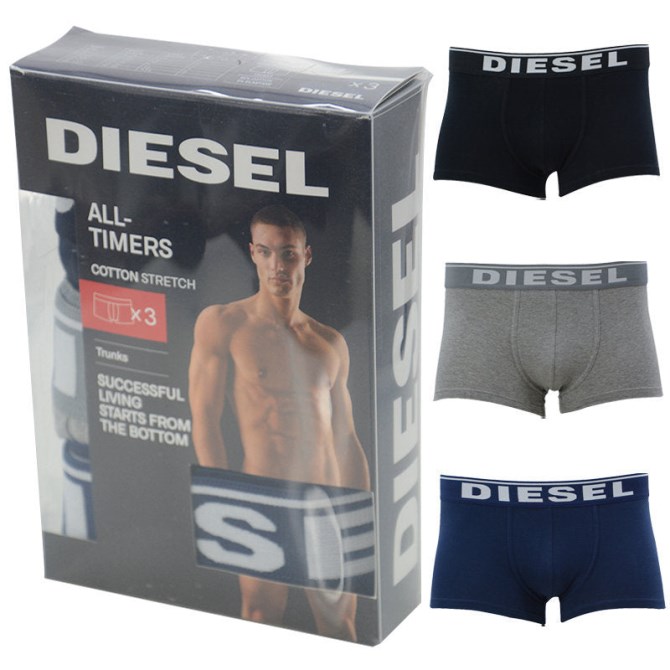 Herren Boxershorts Shorts 3er Pack Weiche Baumwolle Hochwertige Unterwäsche Geschenkdiesel