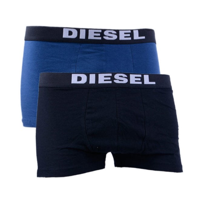 Diesel Umbx Rocco 04 Herren Kurze Boxershorts 2x Pack Unterwäsche Aus Stretch-baumwolle