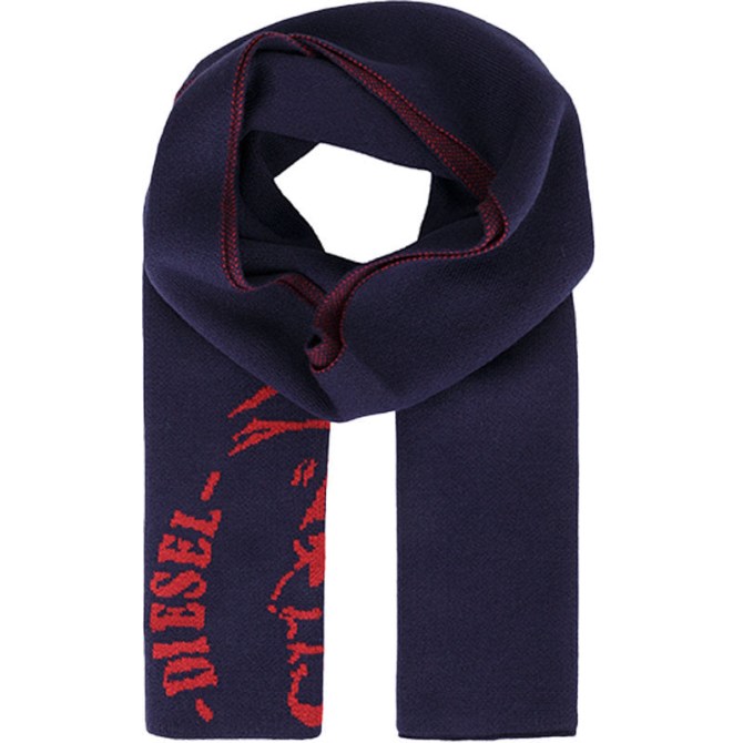 Diesel K-duboo Herrenschal Winter Schal Schal Lässig Schals Herren Schalldämpfer Navy