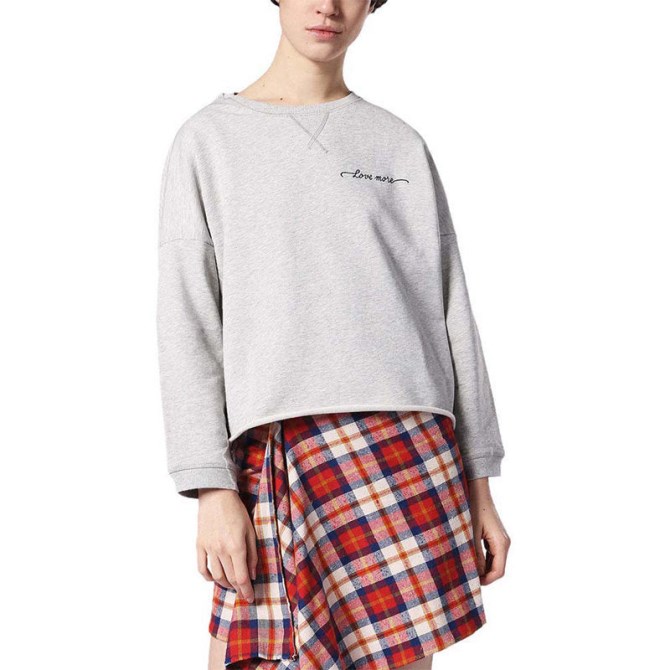 F Gertrude Neu Damen Oversize Sweatshirts Lässiger Pullover Baumwolle Strickjacke Diesel