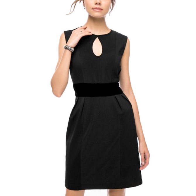 D Kelsey Damenkleid Rundhals ärmellos Kurz Top Party Samt Schwarz Diesel