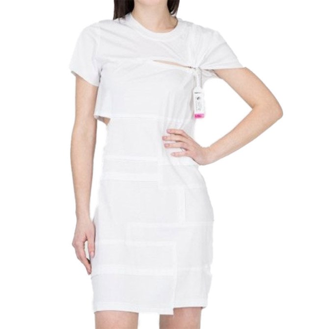 D Milia Damenkleid Rundhals Patchworkkleid Regular Fit Lässig Tops Diesel