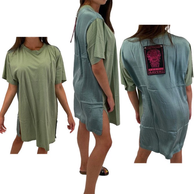 Diesel T Grace Damenkleid Rundhals Langes Kleid Regular Fit Casual Tops