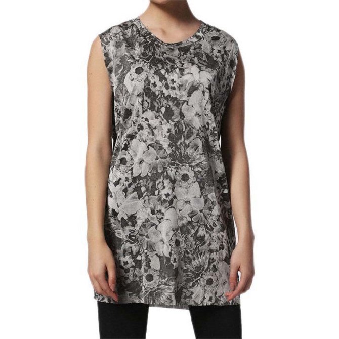 T Wessy F Damenkleid Rundhalsausschnitt ärmellos Regular Fit Lässige Tops Diesel