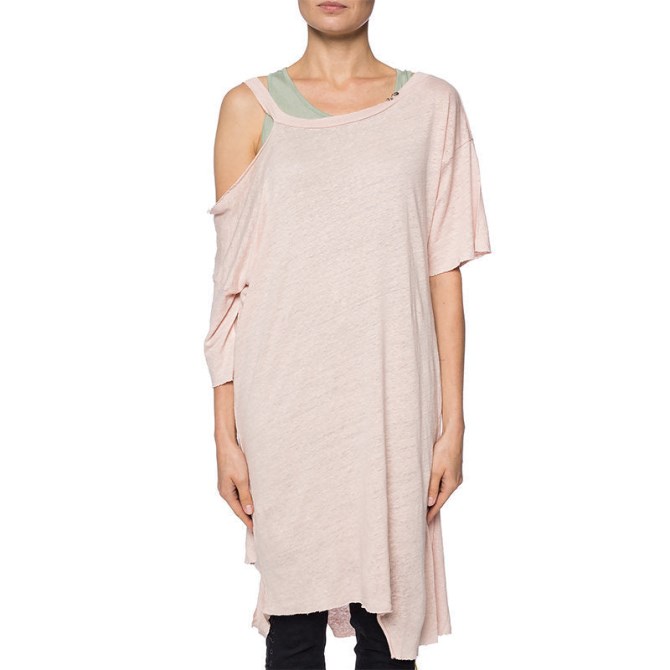 Diesel T Evita Damenkleid Rundhals Kurzarm Regular Fit Lässige Tops