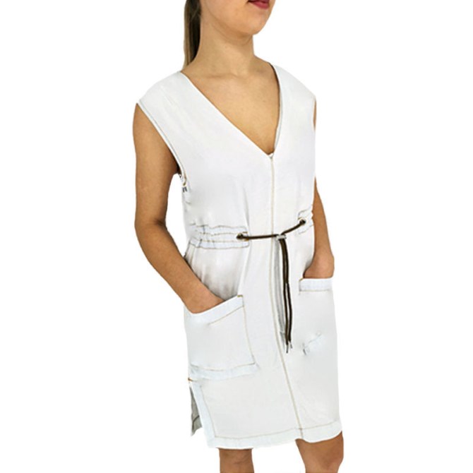 Diesel R Chad Damenkleid ärmelloses Lyocell Lässig Sommer Partywear Top